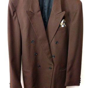 Falcone Brown Tailored Suit Coat
